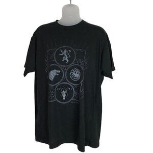 GAME  Of Thrones Unisex Black T-shirt Size L